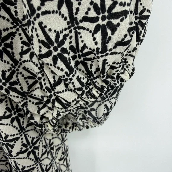 Max Studio NWT Crepe Tiered Maxi Dress Black Ivory Size M - Picture 4 of 12